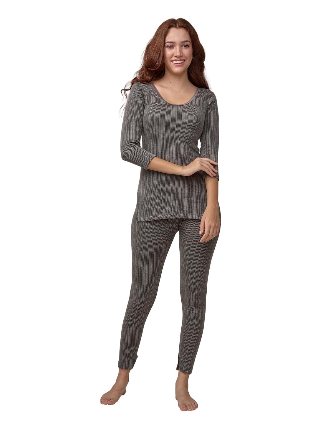 Lux Inferno Ladies's 3/4 Sleeve Long Thermal Set