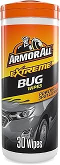 30 Bug Wipes, Citrus Scent, Quickly and Easily Cleans Insects, Tree Sap and Brake Dust, Suitable for all Surfaces, Freshness Lock, Ideal for Car & Motorcycle Detailing, Made in the UK