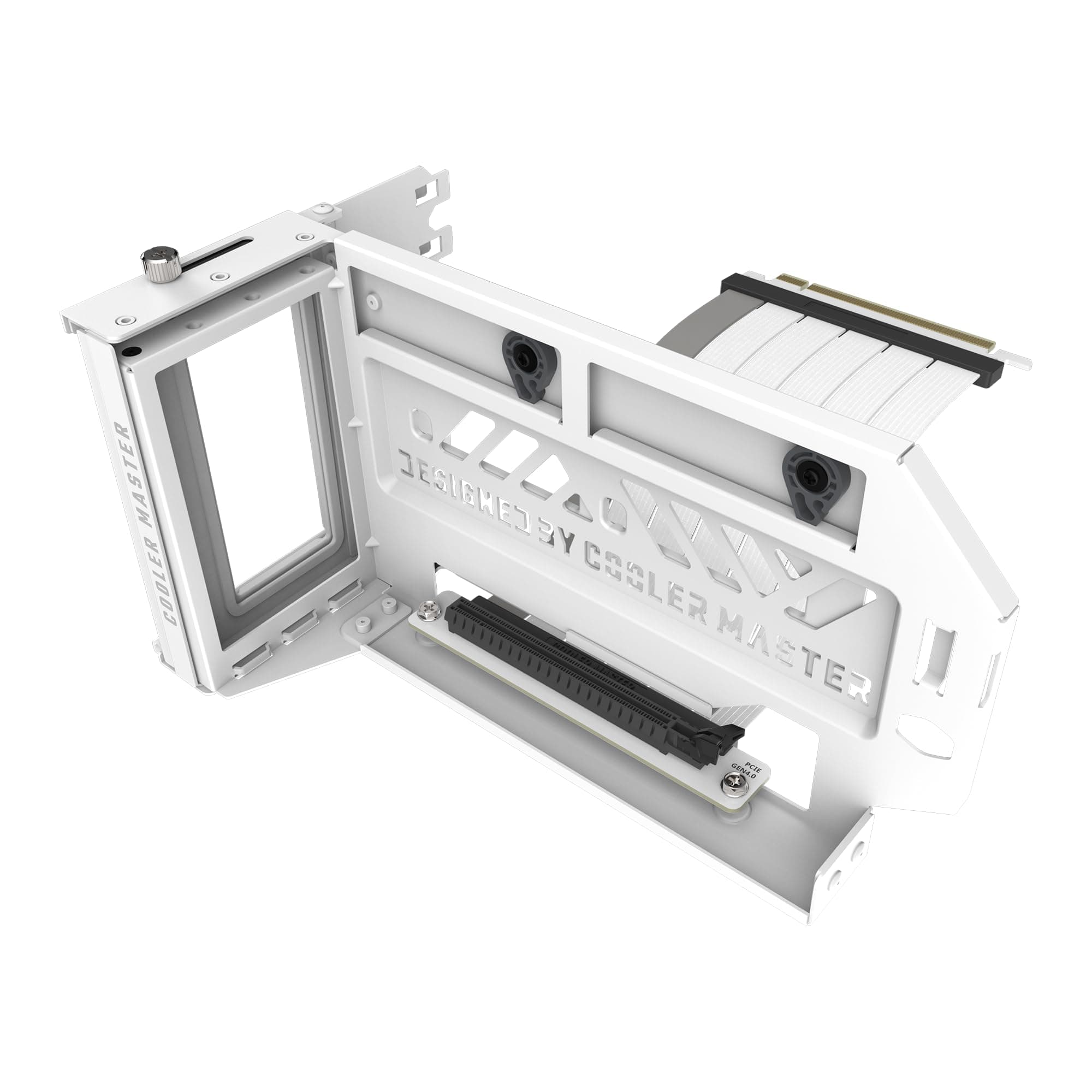 Vertical GPU Card Holder Kit V3 White , PCIe 4.0 5.0 Motherboards GPUs RTX 5090 RX 9070 XT, ABS Casing, 165mm Length, Modula Adjustable for E-ATX ATX Micro ATX Case