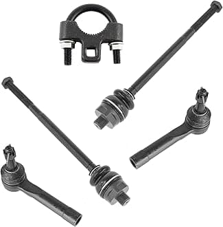 TRQ Front Inner and Outer Tie Rod Set 4 Piece Compatible with 99-07 Chevrolet Silverado 1500 99-07 GMC Sierra 1500 00-06 Suburban 1500 00-06 Yukon XL 1500 00-06 Tahoe 02-06 Cadillac Escalade