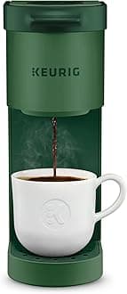 K-Mini Single Serve K-Cup Pod Coffee Maker, 6 to 12oz Brew size, with Cord Storage, Perfect for Small Spaces, Evergreen