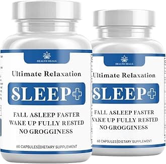Relaxation Sleep Aid, Natural Non-Habit Forming, Sleep Supplement Developed to Support for Longer & Better Sleep, Chamomile, Magnesium, Melatonin, Ashwagandha, GABA, Drug-Free (120 Count)