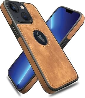 A rtistque Premium Pu Leather Back Cover Case for iPhone 14 Plus | with Inner Fabric |Smooth Hand Feel | Drop Protection | Raised Camera Edge | Stylish Design | iPhone 14 Plus Back Cover - Brown