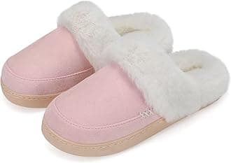 Women's Comfy House Slippers Memory Foam Fuzzy Bedroom Scuffs Slippers Indoor Outdoor Anti Skid Home Slippers Shoes with Warm Plush Lining