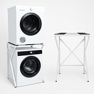 Maxi – Universal Washing Machine & Tumble Dryer Stacking Kit | Adjustable Frame (72–82 cm), 100KG Load | No Drilling, Anti-Vibration, Space-Saving Laundry Organiser