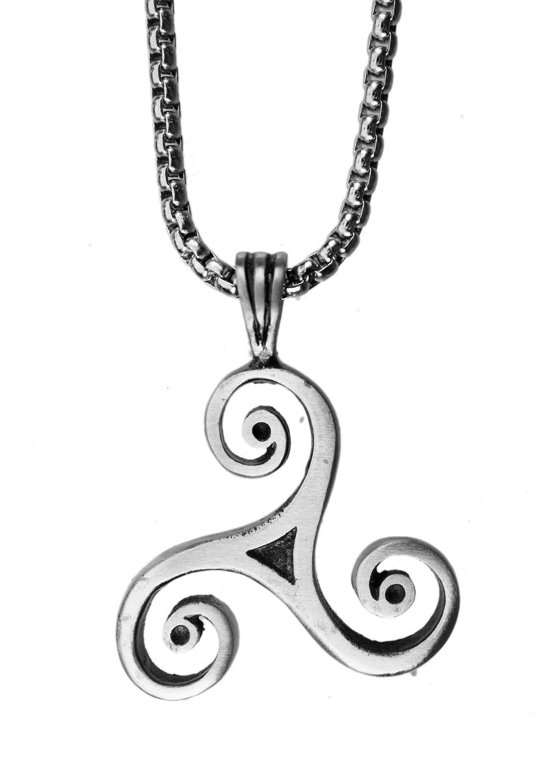 Classic Triskele Magic Merlin Celtic Pewter Pendant
