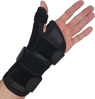 Thumb Splint & Wrist Brace | Carpal Tunnel Wrist Splint with Trigger Thumb Brace Spica | Stabilizer & Support For Tendonitis Pain, Arthritis, CMC, Tenosynovitis, De Quervain Women Men LARGE, LEFT HAND