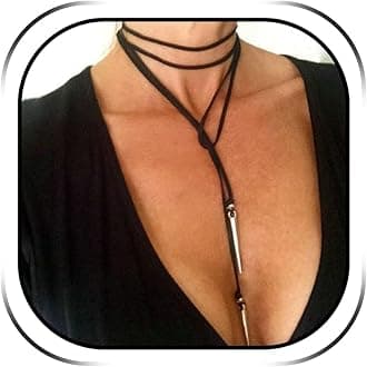 Roe Dolph Boho Necklaces for Women Western Jewelry Accessories Country Concert Outfits for Women Layered Brown Choker Necklace Leather Boho Western Cowgirl Dress