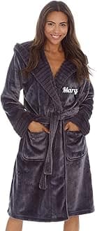 Style It UpPersonalised Womens Robe Dressing Gown - Super Soft and Warm Fleece Bathrobe - Ideal for Gifting - Available in Range of Sizes and Colours