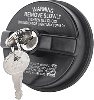 ZONFANT Locking Gas Cap W/2 Keys, Lock Fuel Cap Compatible With Chevy Honda Nissan Acura Mazda Cadillac GMC Vehicle 4Runner FJ Cruiser Silverado Camaro And More, Replace#10504 77300-47020