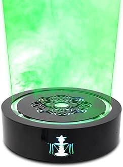 Hookah Laser Light Base Rechargeable battery Lounge Led Base Smoking Shisha Narguile Chicha Colorful Laser Force Field Tray, Black