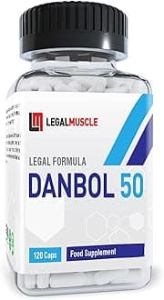 DANBOL 50 - Legal Muscle - Advanced Bodybuilding Supplement - 120 Capsules - 30 Days Supply - UK Manufactured
