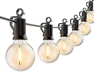 Brightown Outdoor String Lights - Globe Patio Lights 30 Ft with 15 G40 Shatterproof Bulbs, Waterproof Connectable Commercial Outdoor Lights for Backyard, Bistro, Porch, Cafe, Deck