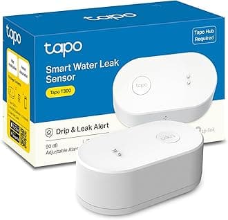 Tapo TP-Link Smart Water Leak Detector, Requires Hub, Water Leak Sensor Wi-Fi with Rapid Dripping Detection, 90dB Adjustable Alarm, App Alerts, Compatible with Alexa and Google Home T300