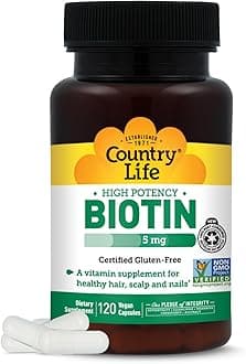 Biotin High Potency, 5mg, 120 Count, Certified Gluten Free, Certified Vegan, Verified Non GMO