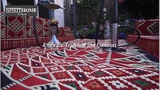 Spirit Home Interiors - Corner sofa floor cushions majlis seating bohemian furniture bench cushions