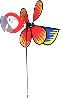 2812 — Baby Parrot Ground Spinner — Small Wind Spinner for Gardens, Planters, Flower Pots, Yards