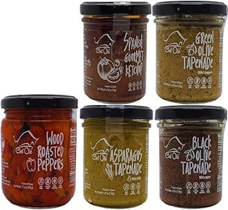 Chef Ole Olive Tapenade Set of 3 (6oz) Dips - Mediterranean Party Foods - Perfect for Snacking, Gluten-Free, Includes Tapenade Salsa & Spanish tomato Sauce - Ideal for Food Lovers, Snacks and Parties