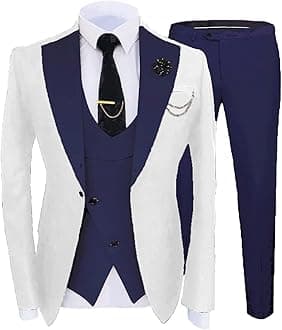 Fashion and Elegant 3 Piece Suit Men Slim Fit Big and Tall Men's Tuxedos for Prom Wedding Party Tux JXZ039