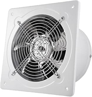 6 inch Exhaust Fan, 382CFM Wall Mounted Vent Fans, Ventilation Blower for Ceiling Bathroom Attic Window Basement Ventilation Fan, 110V 40W