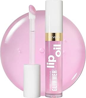 Revlon Super Lustrous Glimmer Lip Oil – Hydrating Lip Gloss Oil with Plant-Based Squalane, Conditioning Shine, Non-Sticky Cushion Feel, Plumping Gloss Finish, Vio-lit