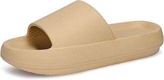welltree Slides for Women Men Pillow Slippers Non-Slip Bathroom Shower Sandals Soft Thick Sole Indoor and Outdoor Slides