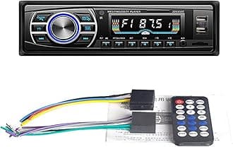 12V/24V Car Radio Bluetooth Car MP3 Player 1DIN OLED Color Screen Turner Aux-in Support Hands-Free Calls FM 2USB/SD/MMC Card Reader with ISO Plug and Remote Control