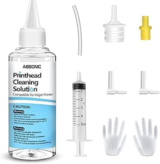 Printer Cleaning Kit for Epson, Printhead Cleaning Kit for HP, Inkjet Printer Head Cleaner for Canon, Printers Cleaner Printhead Cleaning Solution for Inkjet, Printers Print Head Cleaning Kits 100mL