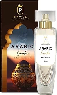 RAWLS Arabic Lamhe Unisex Adult Body Mist/Enriched With Jasmine Absolute, Orange, Ginger, Vanilla, Sandalwood/Paraben, Suitable For All Skin Type - 50 Ml