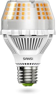 SANSI 200W Equivalent A19 LED Light Bulb, 3000 Lumens 3000K Soft Warm White E26 LED Bulbs, Non-Dimmable Bulb w/Ceramic Technology, 20 Watt Power Energy Saving Light Bulb for Home Office