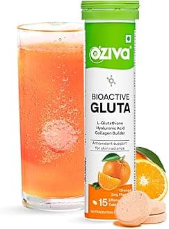 - Bioactive Glutathione Tablets for Radiant Skin - 15 Effervescent Tablets (Pack of 1) | L-Glutathione, Hyaluronic Acid, Lycopene, Vitamin C For Skin Glow & Anti-Pigmentation | Orange
