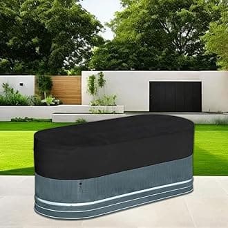 Cold Plunge Tub Cover, Oval Stock Tank Cover 4/6/8 Ft Cold Plunge Tub Pool Cover Waterproof Oxford Cloth For Farm Horse Trough(120 * 60 * 30cm)