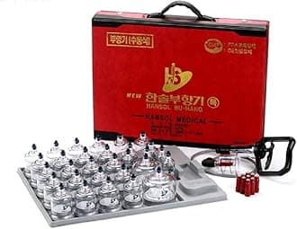 Professional Cupping Therapy Equipment 30 Cups Set with Pumping Handle and Extension Tube & English Manual