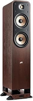 Polk Audio Signature Elite ES55 Tower Speaker - Hi-Res Certified, Dolby Atmos & DTS:X Compatible, 1" Tweeter & (2) 6.5" Woofers, Power Port Technology for Effortless Bass, Contemporary Walnut