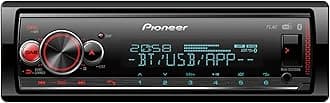 Pioneer MVH-S520DAB 1-DIN receiver with DAB/DAB+, Bluetooth, multi colour illumination, USB, Spotify, Pioneer Smart Sync App and compatible with Apple and Android devices.