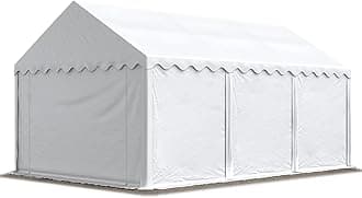 TOOLPORT Storage Tent 4x6 m with ground frame approx. 500 g/m² PVC 100% waterproof Shed Shelter white