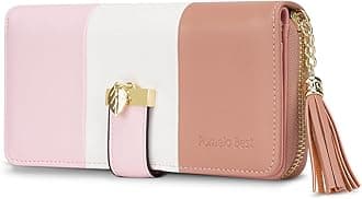 Pomelo BestWomens Wallet RFID Blocking Large Capacity Long Purse with 12 Card Slots, Zipper Phone Coin Pocket