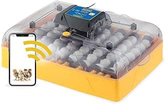 Ovation 56 EX Connect App Controlled Egg Incubator with Automatic Egg Turning and Humidity Control for Hatching 56 Chicken, Duck, Other Eggs, Precision App-Driven Digital Controls and Alarms