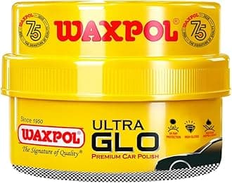 Waxpol Ultra Glo Premium Paste Wax Car Polish With Applicator Sponge (230g) F...
