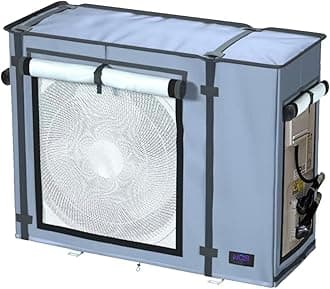 NGBMini Split Air Conditioner Vent Cover Outdoor, 29.1" x11.8" x21.7 "Oxford Fabric Heavy Duty Rectangular Air Conditioner Waterproof Cover, Air Conditioner Running Cover For All Kinds Of