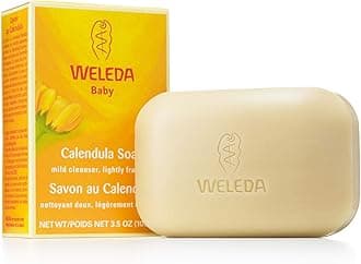 Weleda Calendula Bar Soap, 3.5 Ounce, Plant Rich Cleanser with Calendula and Chamomile