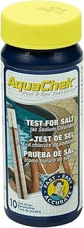 Salt Test Strip Titrators for Pools - Salt Water Pool Test Strips for Sodium Chloride - Quick and Accurate Results - Professional Water Quality Testing Kit (10 Strips)