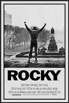 POSTER STOP ONLINE Rocky - Framed Movie Poster (Regular Style - Victory Pose) (Size: 24" x 36")