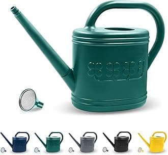 2 Gallon Watering Can, Outdoor Watering Can for Plants, Garden Water Can with Removable Long Spout and Stainless Steel Sprinkler Head, Large Water Can for Greenhouse (Dark Green, 2 Gallon)