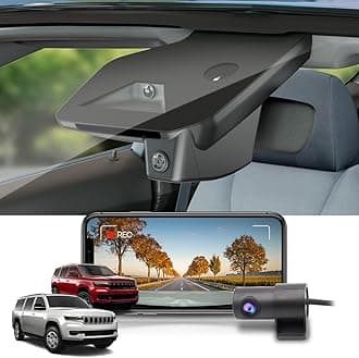 Fitcamx Front 4K+Rear 1080P Dash Cam Adapts for Jeep Wagoneer 2022-2026 & Grand Wagoneer L S (HD2-D4150), OEM Look, Dual HD Video, WiFi & APP, Loop Recording, G-Sensor, Easy to Use, 128GB Card