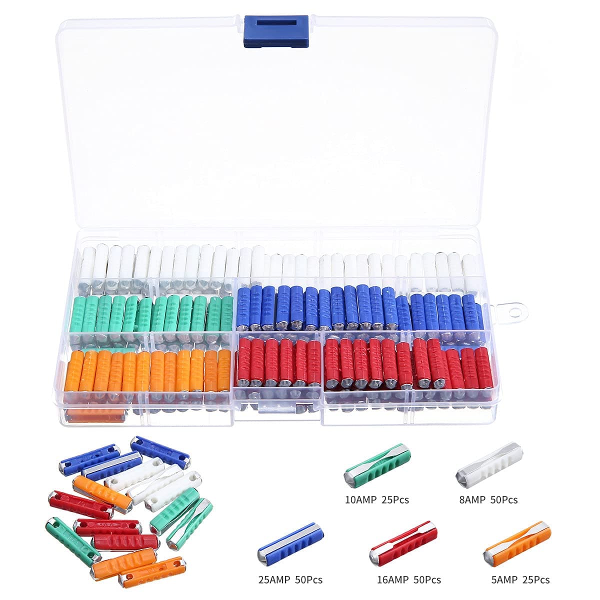 200Pcs Continental Ceramic Torpedo Fuses Replacement Kit Box