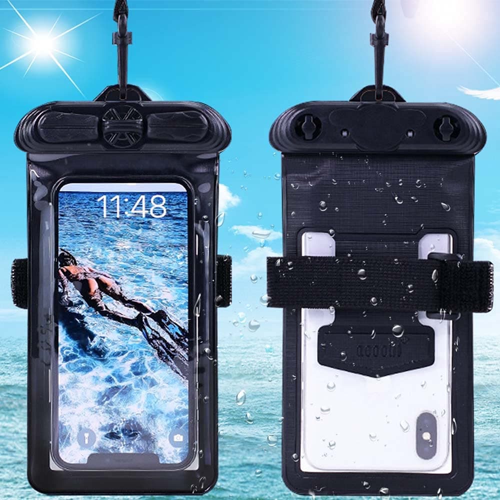 Case Cover, Compatible with iPhone 6 / 6s Black Waterproof Pouch Dry Bag (Not Screen Protector Film)