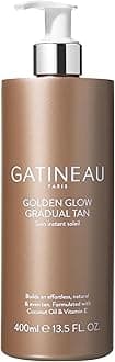GATINEAU Golden Glow Gradual Tan - 400ml, Self Tan Lotion + 2 in 1 Body Moisturiser, Quick Dry Easy Application, Coconut Oil & Vitamin E, Buildable Natural Tan, Dermatologist Tested & Cruelty Free