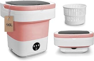Portable Washing Machine, Upgraded 13L Mini Washer and Spin Dryer with Deep Cleaning of Underwear, Baby Clothes and Small Items, Foldable Small Washer for Apartments, Dorm,RV, Travel, Laundry,Camping