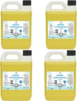 Sodium Hypochlorite 14-15% 4x5L, Patio Cleaner | High Strength, Swimming Pool Chlorine, Pale yellow (SH1415-20)